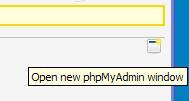 Opening a new phpMyAdmin window