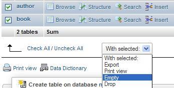 Deleting all rows in multiple tables