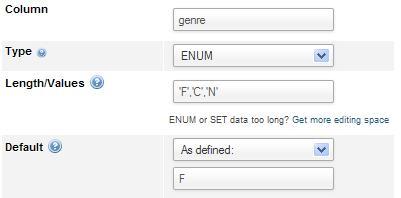 ENUM and SET column types