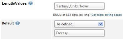 ENUM and SET column types