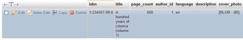 Searching criteria by column—query by example