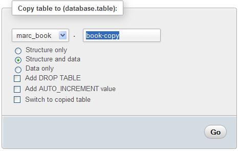 Renaming, moving, and copying tables