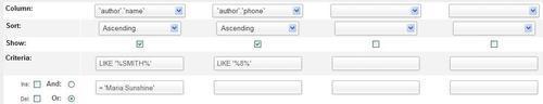 Adjusting the number of criteria columns