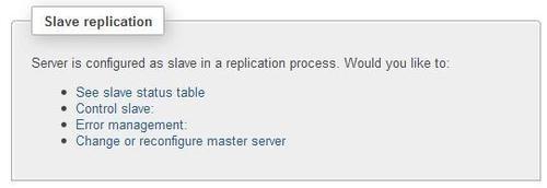 Controlling a slave server
