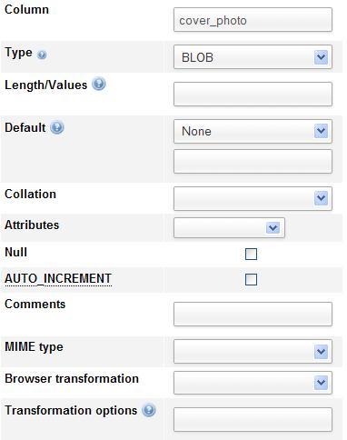 Configuring settings for MIME columns