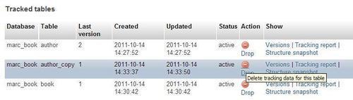 Deleting tracking information