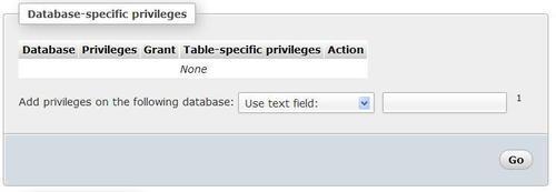 Assigning database-specific privileges