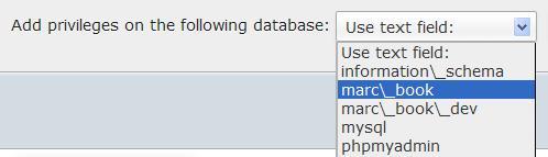 Assigning database-specific privileges