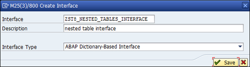 Creating nested tables