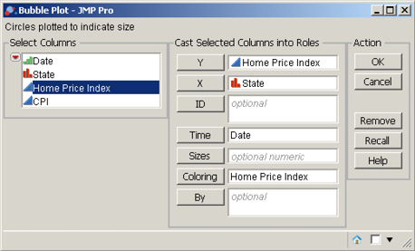 Figure 3.16  Bubble Plot Dialog Box