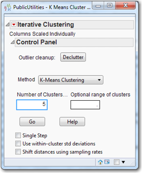 Figure 7.12  KMeans Dialog Box