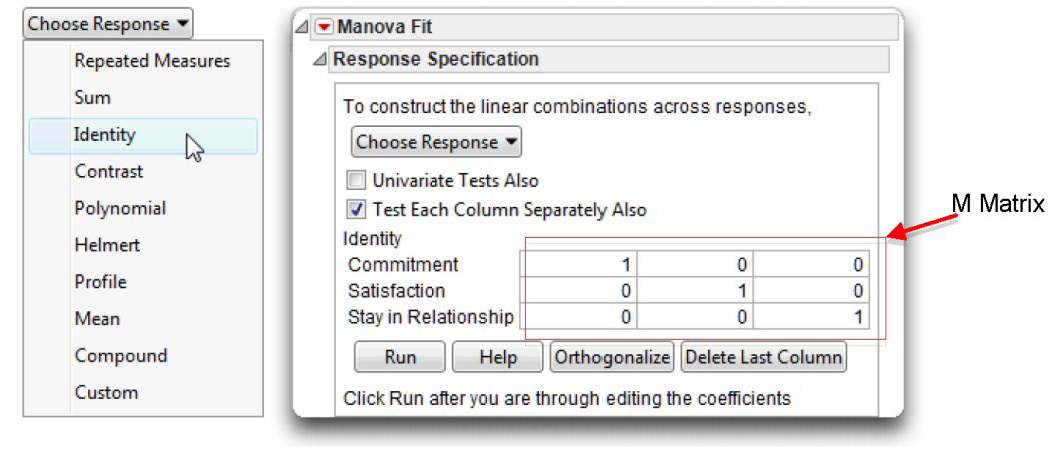 Figure 10.4: Response Specification Panel