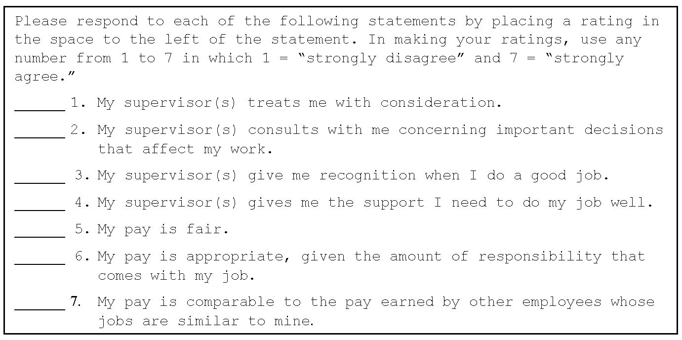 Table 14.1 Questionnaire to Measure Job Satisfaction 