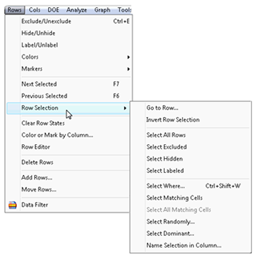 Figure 3.3: Row Selection Dialog