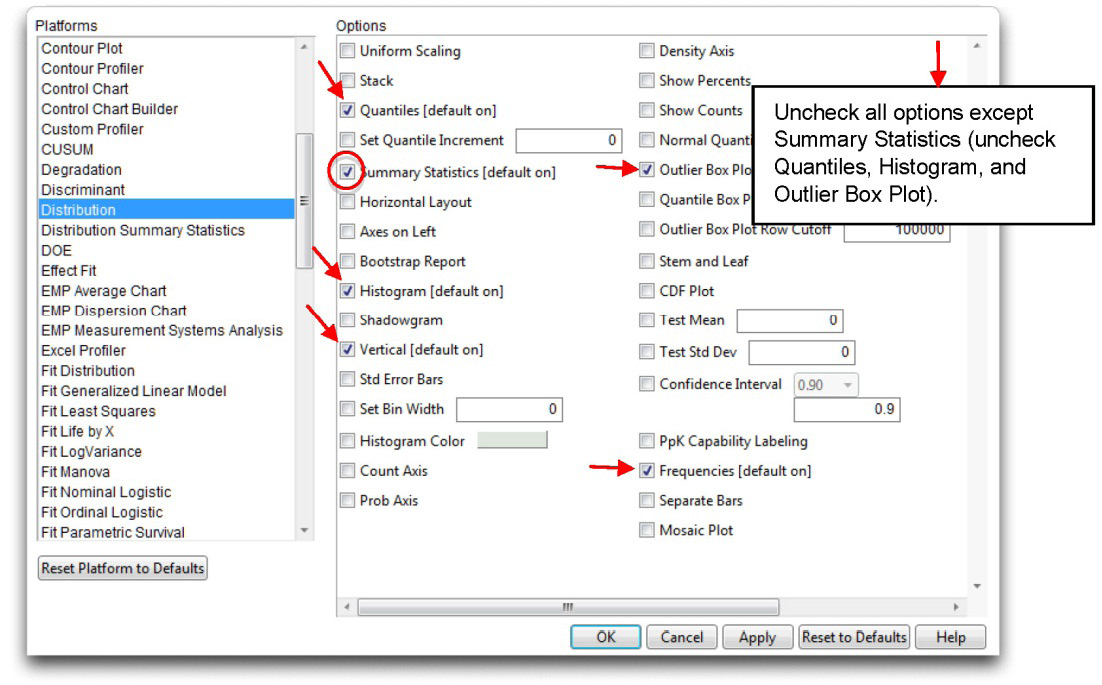 Figure 12_9 Use Platform Preferences to Tailor JMP Results