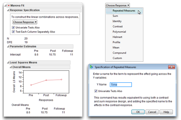 Figure 11_10 Initial MANOVA Results for Repeated Measures Analysis