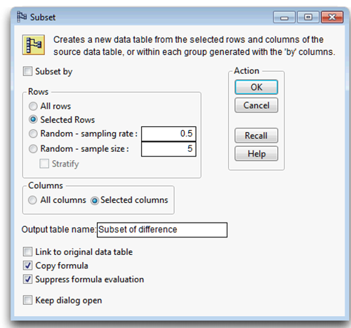 Figure 3.14: Subset Dialog 