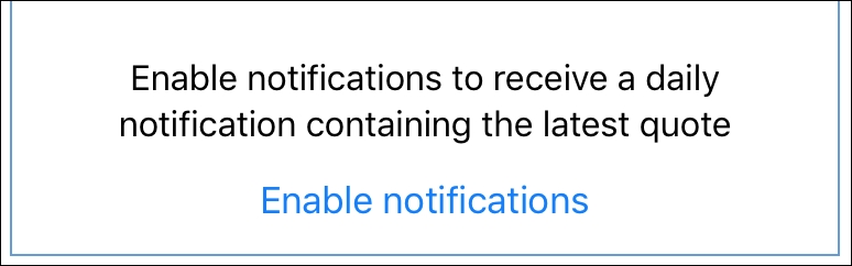 Registering for notifications