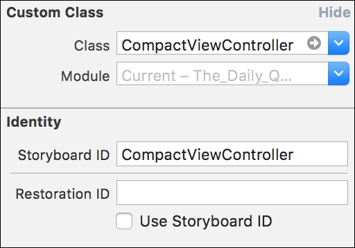 Implementing the custom compact view