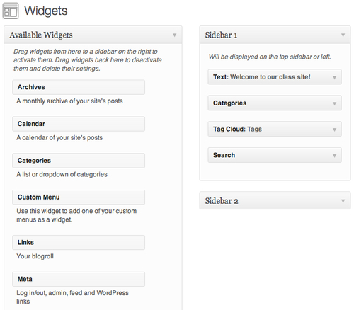 Widgets