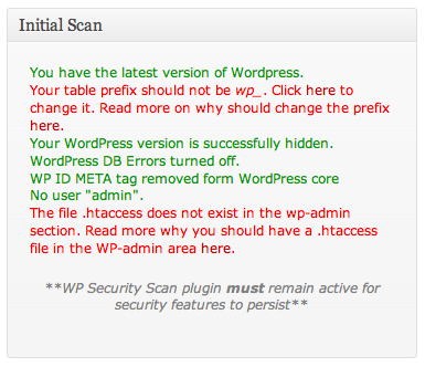 WP Security Scan