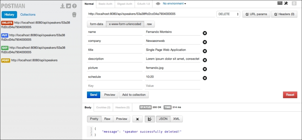 Inserting data with Postman