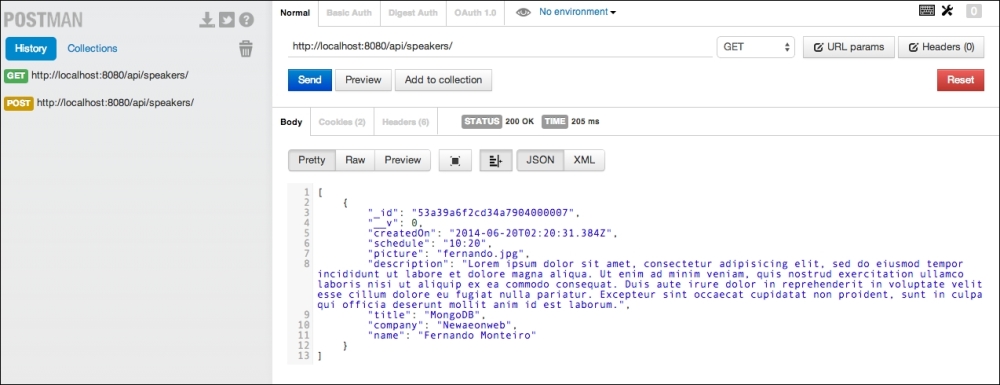 Inserting data with Postman