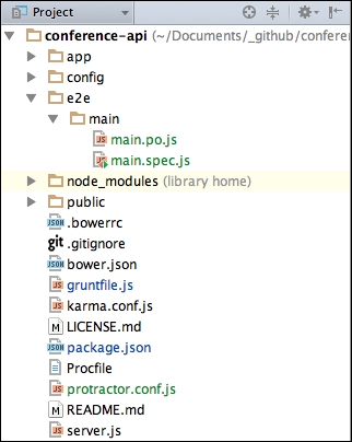 Configuring the e2e testing folder