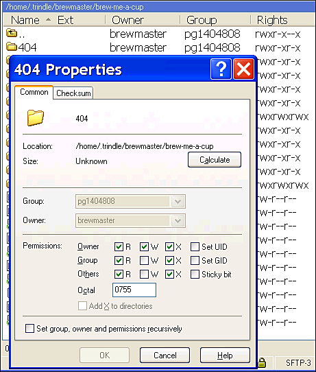 Using numbers (octals) to state permissions