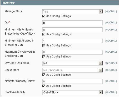 Time for action: Completing the Inventory tab