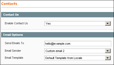 Time for action: Configuring the Contact Us form