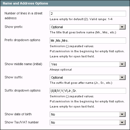 Time for action: Configuring customer account options