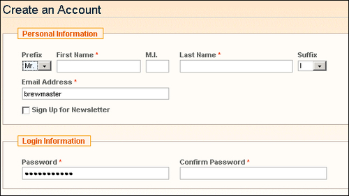 Time for action: Configuring customer account options