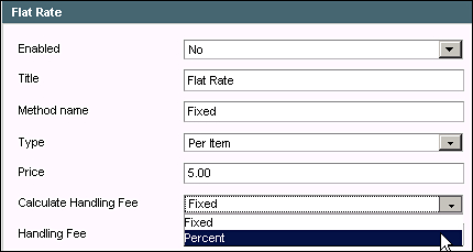 Configuring Flat Rate shipping