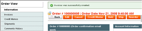 Step 2: You create an invoice