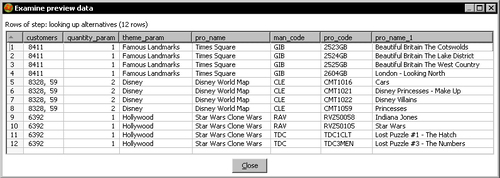 Time for action using a Database join step to create a list of suggested products to buycomplex lookups, dataperforming