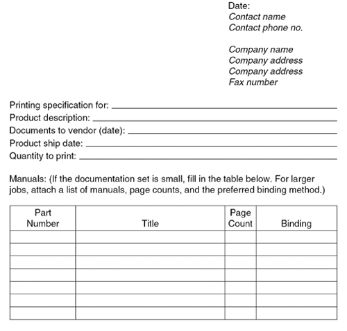 Print Specification