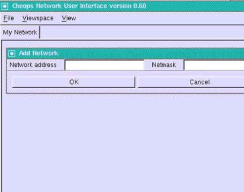 Add Network option for mapping networks with Cheops