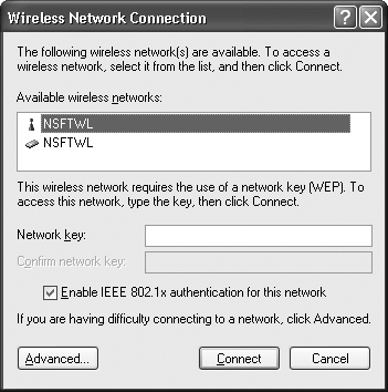 SSIDs or network names.