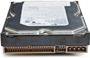 An ATA connector on a hard drive.