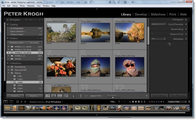 The “source” of what you are looking at in Lightroom is the item that is selected in the left-hand column. You can Ctrl+click (Command-click on Mac) to show images that are in both a particular folder and a particular collection.