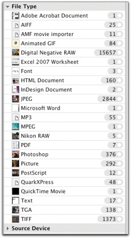 These are just a fraction of the supported file types in Expression Media. While photographs may be the principal file type most readers are concerned with, these other ones may also be important to your media collection, and need to be organized and preserved, too.