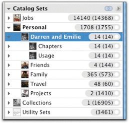 The images show up in the derivative catalog with the same catalog sets structure they have in the catalog of original files.