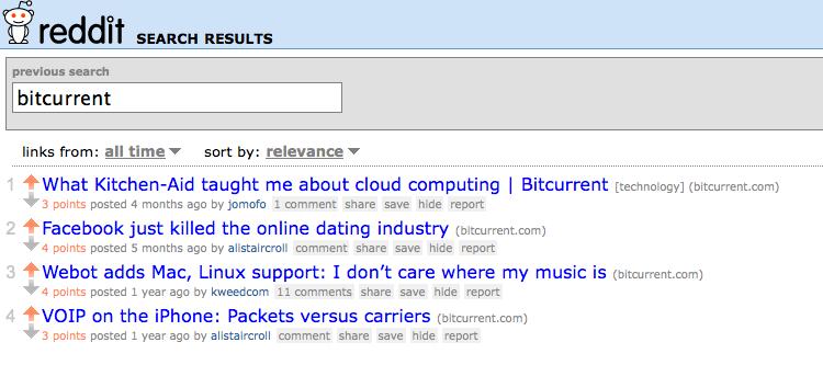 A search for a specific topic using reddit’s internal search