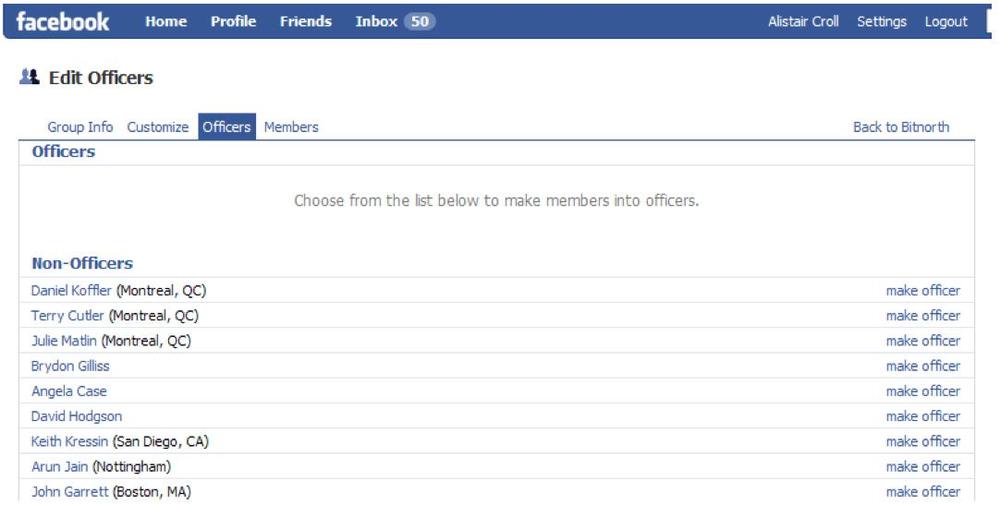 Managing members in a Facebook group