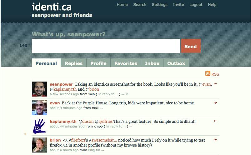 Identi.ca is an instance of the Laconi.ca open source microblogging platform