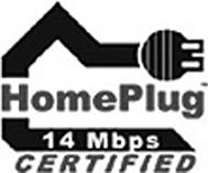 The HomePlug certification mark indicates that a powerline networking product has been approved by the HomePlug Powerline Alliance.