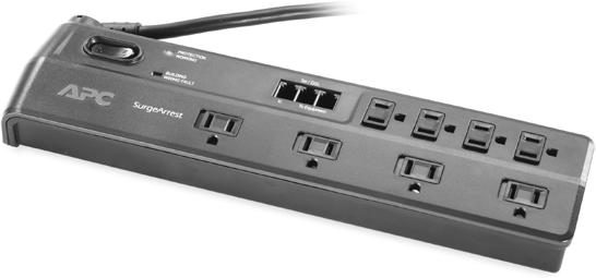 This power strip is designed for oversize plug-in power supplies.