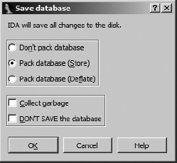 The Save Database dialog