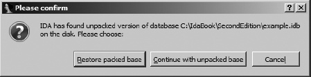 Database Restore dialog